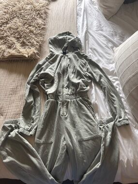 art class Sage Green Hooded One-Piece Bodysuit